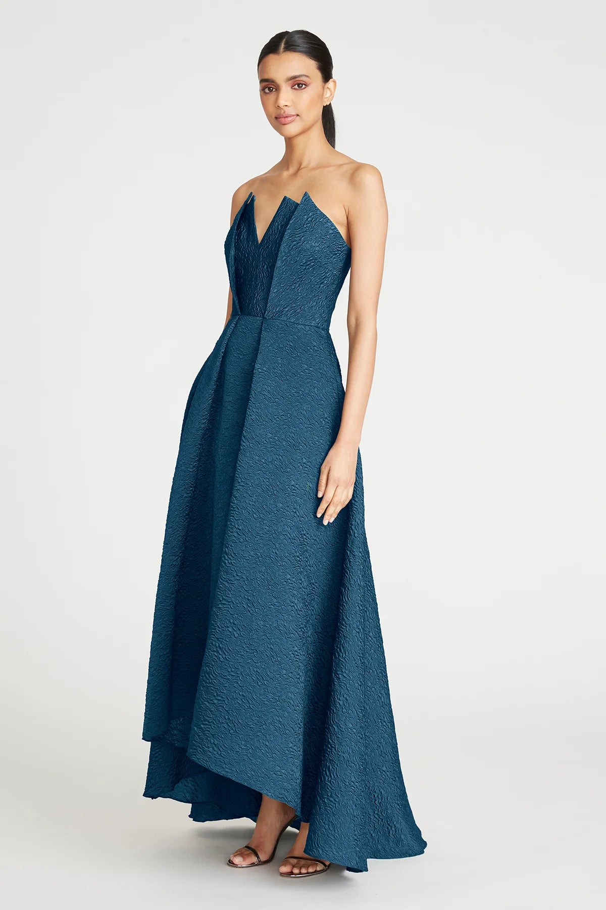 Imogen Gown - Moroccan Blue by Theia — view 3