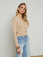 Toulouse Cardigan - Almond by L'agence — view 3