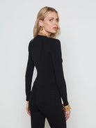 Toulouse Cardigan - Black by L'agence — view 3