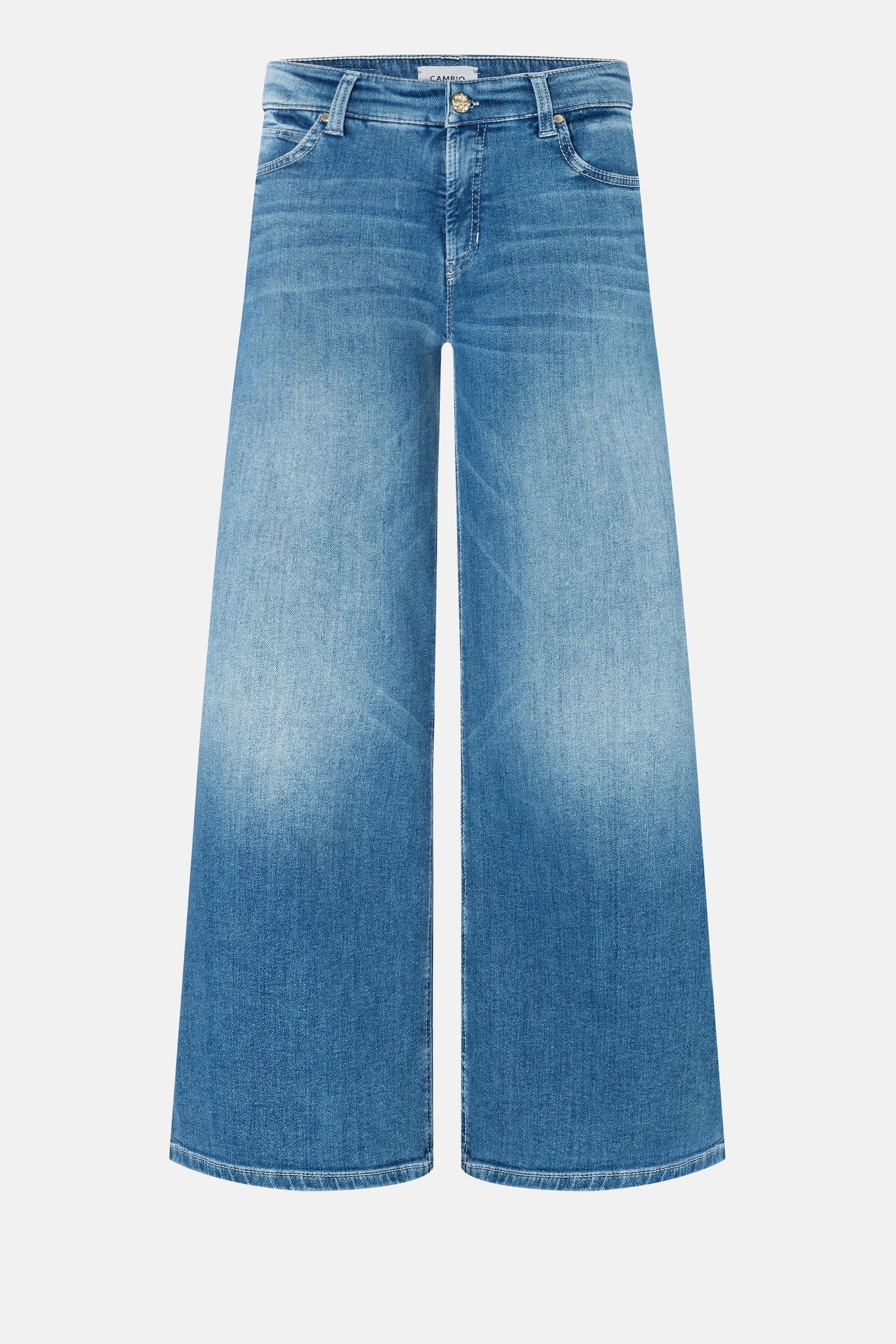 Palazzo Cropped Jean - Sunny Mid Splinted by Cambio — view 4