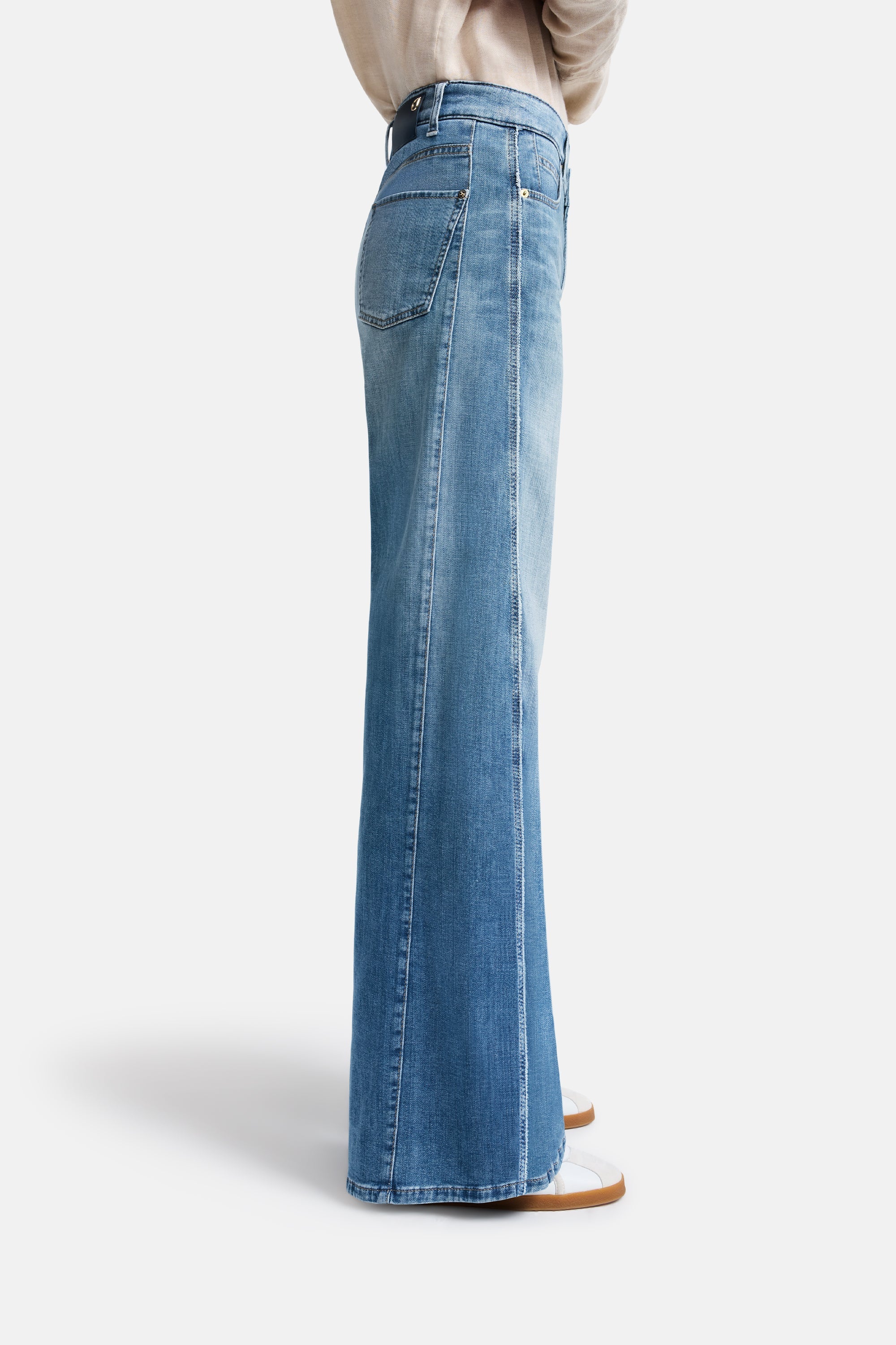 Palazzo Patch Jeans - Blue by Cambio — view 3