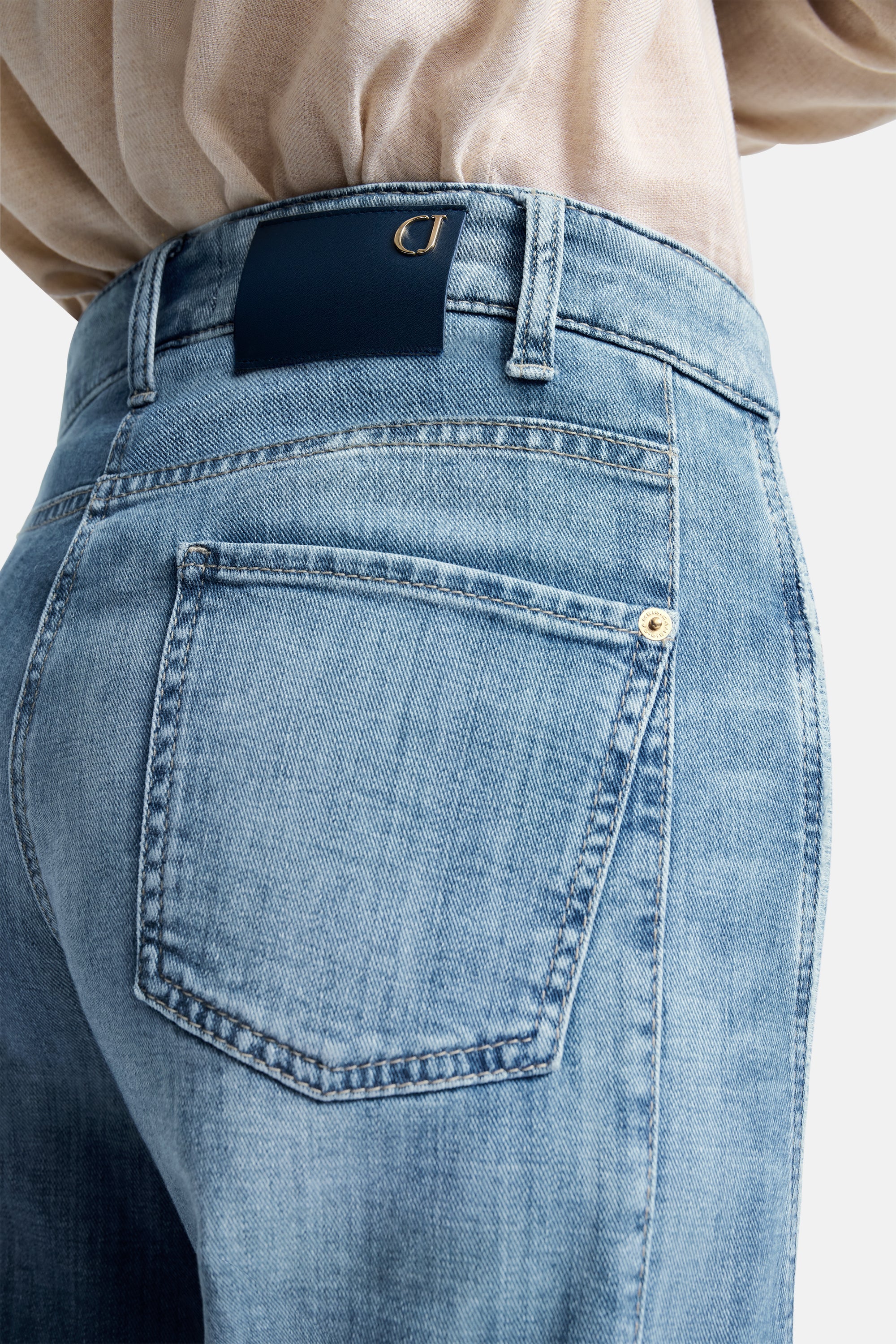 Palazzo Patch Jeans - Blue by Cambio — view 4