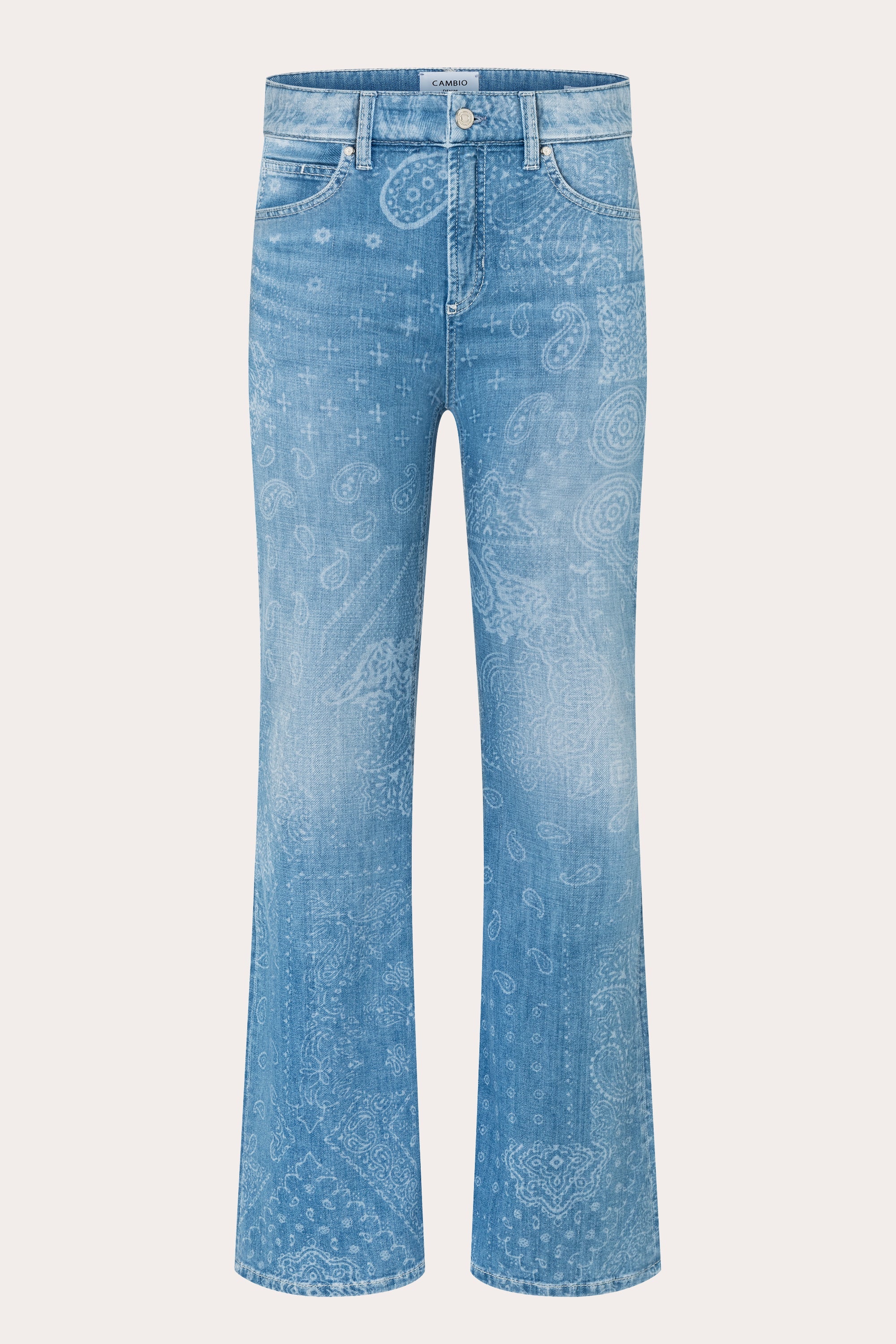 Fabienne Paisley Flared Jeans - Summer by Cambio — view 5