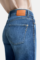Francesca Flared Fit Cropped Jeans - Hemp Authentic Fringe by Cambio — view 4