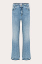 Paris Easy Kick Flared Crop Denim - Super Bleach by Cambio — view 5