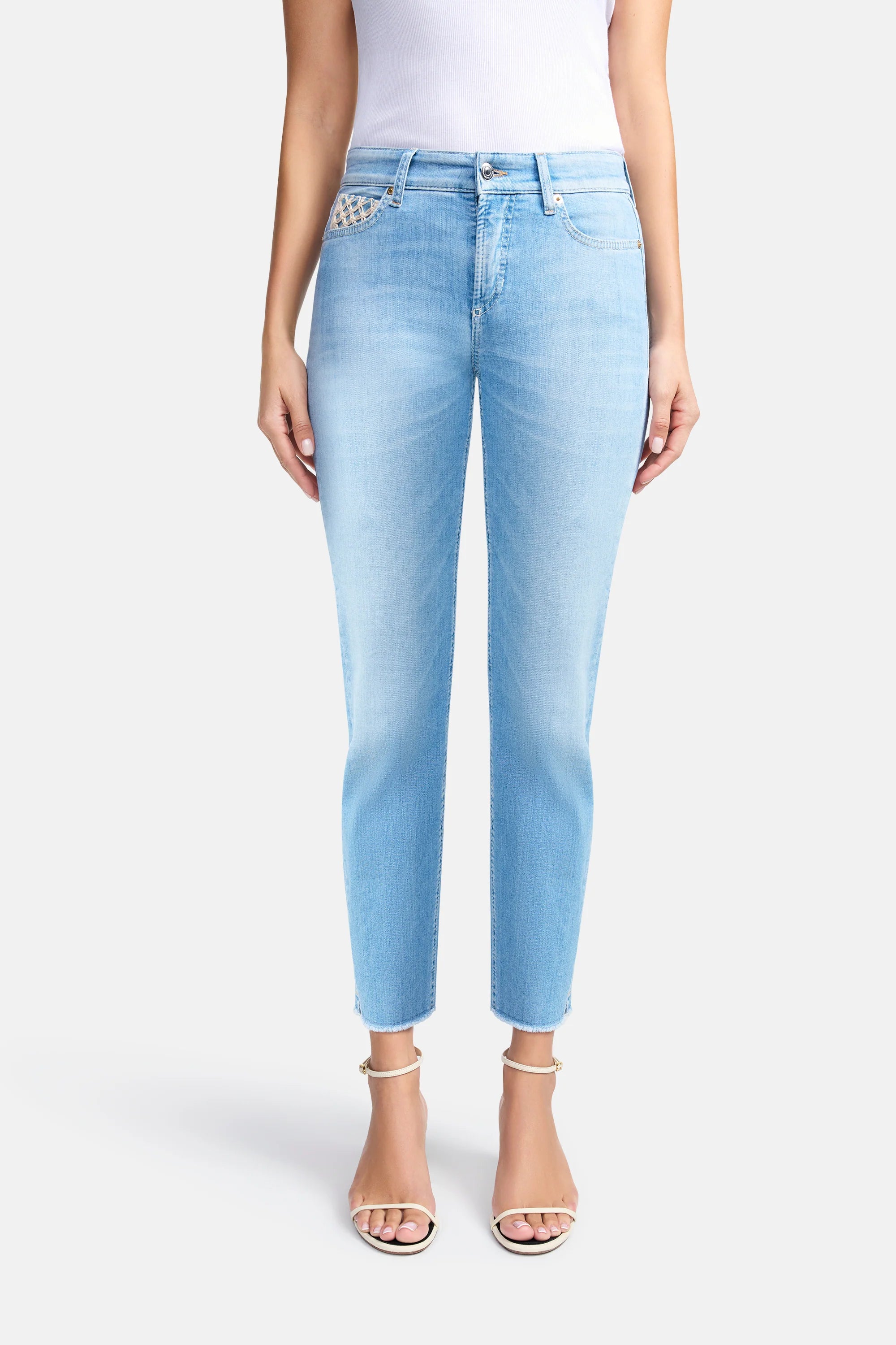 Piper Short Slim Fit Cropped Jean - Summer Bleach by Cambio | 25 South Boutiques