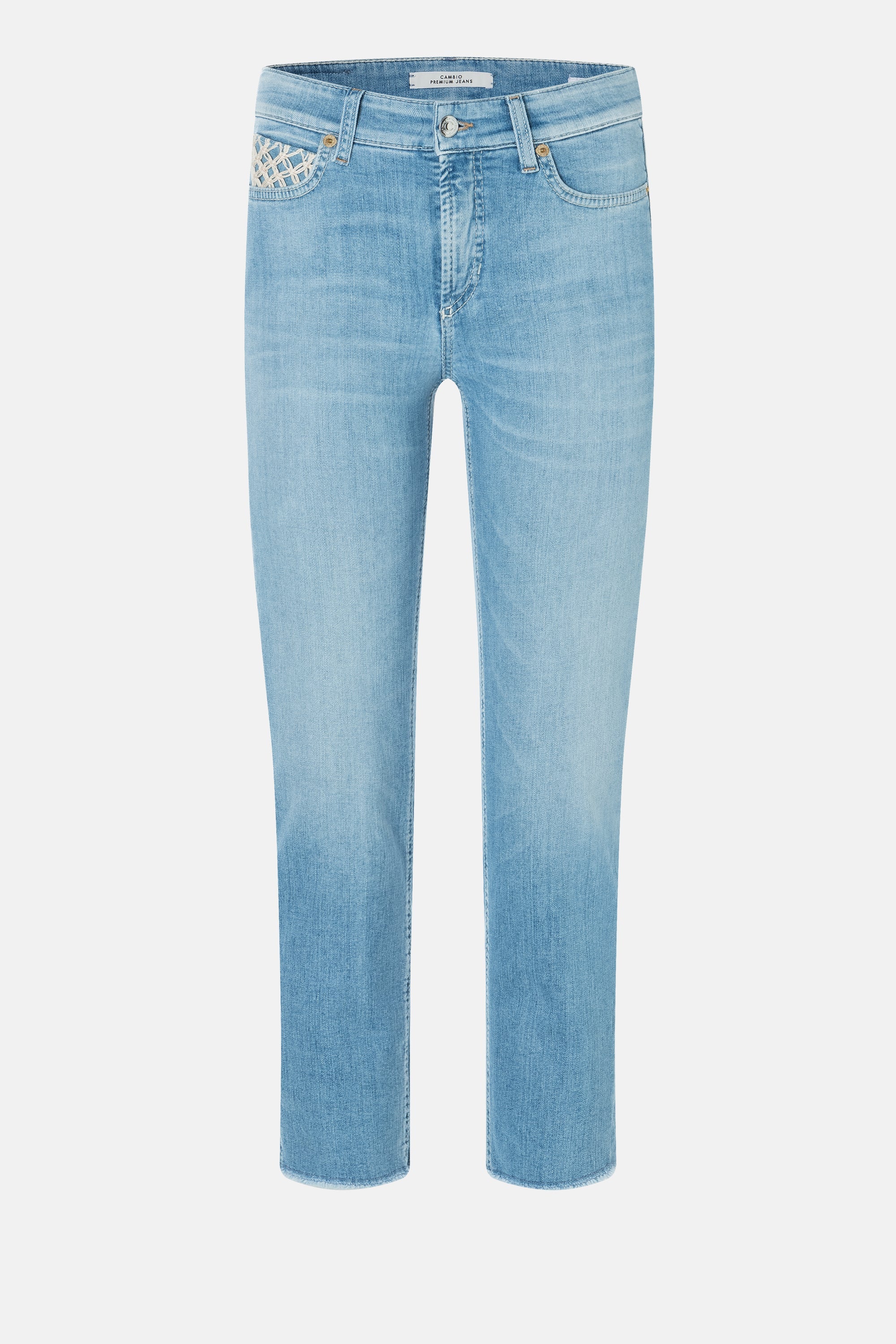 Piper Short Slim Fit Cropped Jean - Summer Bleach by Cambio — view 5