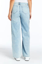 Snap Me Up Wide Leg - Light Indigo by Tractr — view 5
