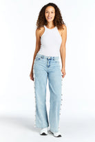 Snap Me Up Wide Leg - Light Indigo by Tractr | 25 South Boutiques