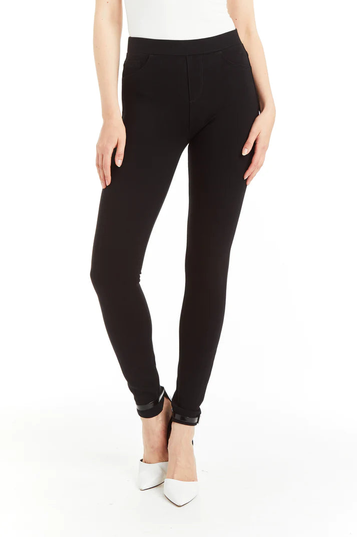 Pull On Ponti Skinny Pant - Black by Tractr — alternate view