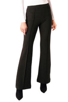 Pull On Ponti Flare With Front Seam - Black by Tractr | 25 South Boutiques
