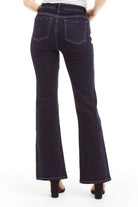 Mid Rise Bling Side Seam Piping Bootcut - Dark Indigo by Tractr — view 3