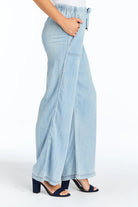 Mid Rise Lounge Pant - Light Indigo by Tractr — alternate view