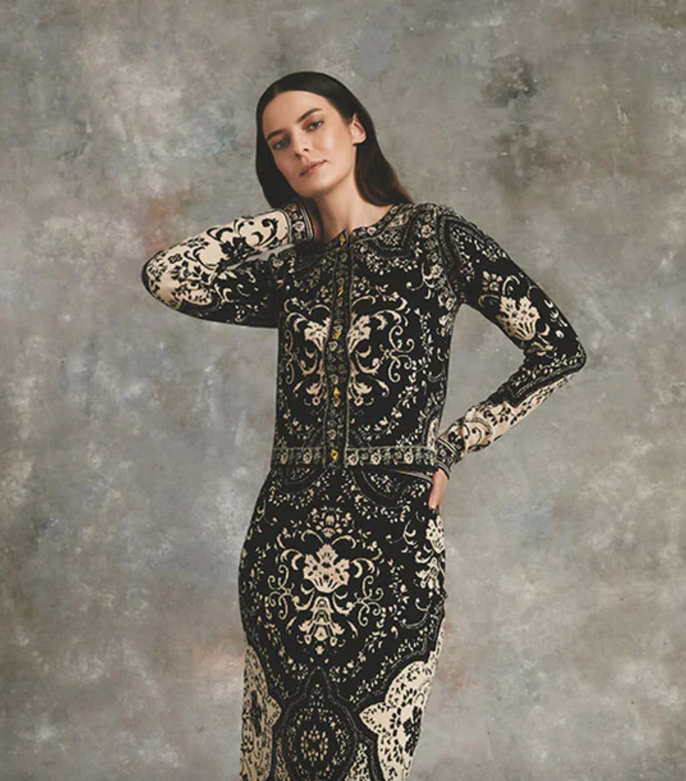 Alessa Jacket - Black Scroll Terrace by Cara Cara | 25 South Boutiques
