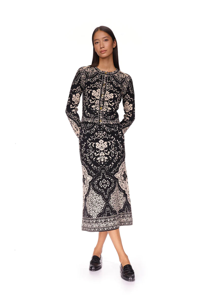 Alessa Jacket - Black Scroll Terrace by Cara Cara — view 3