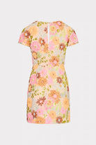 Rowen Floral Blossom Sequin Dress - Orange Multi by Milly — view 4