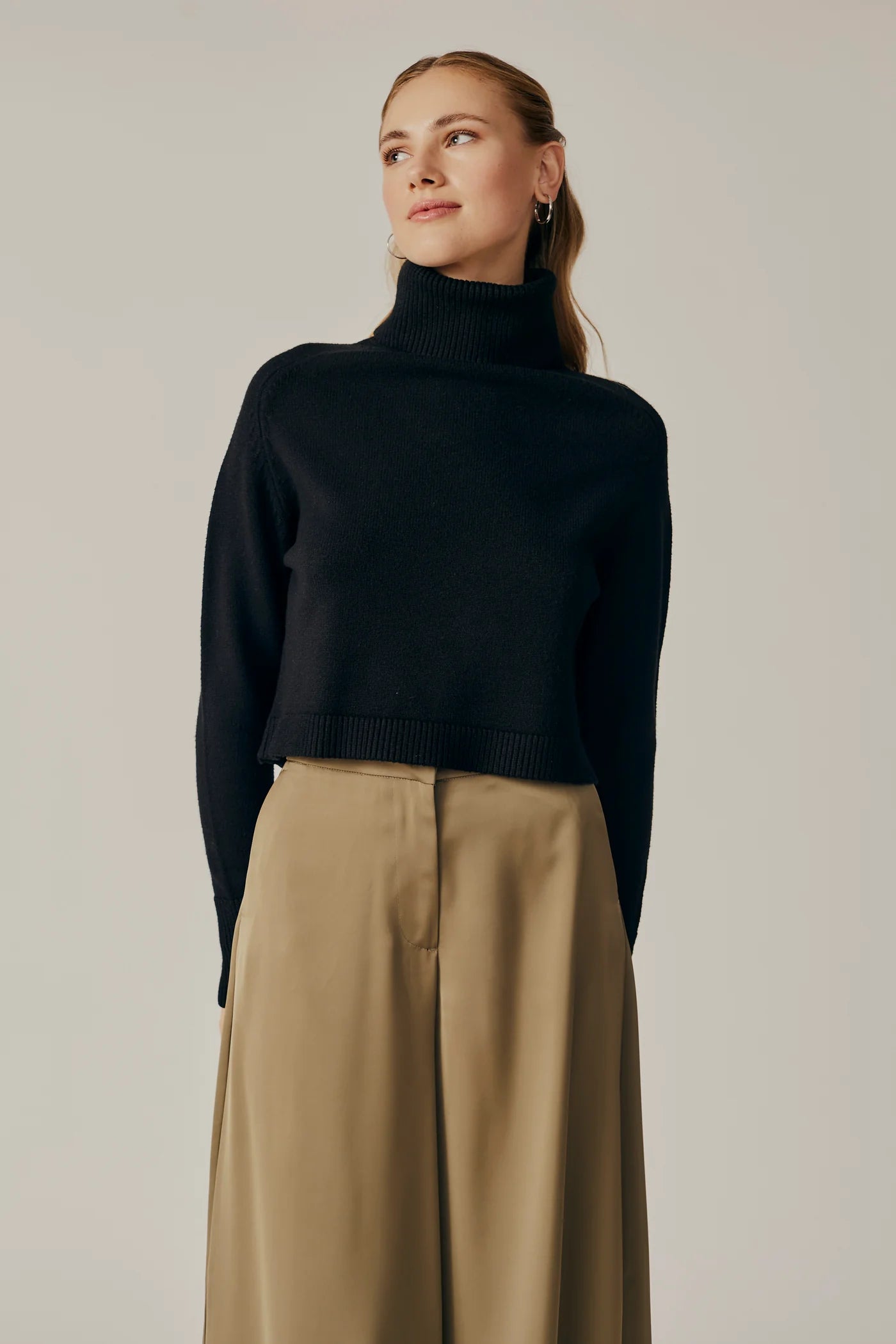 Pugliese Turtleneck Sweater - Black by Deluc | 25 South Boutiques
