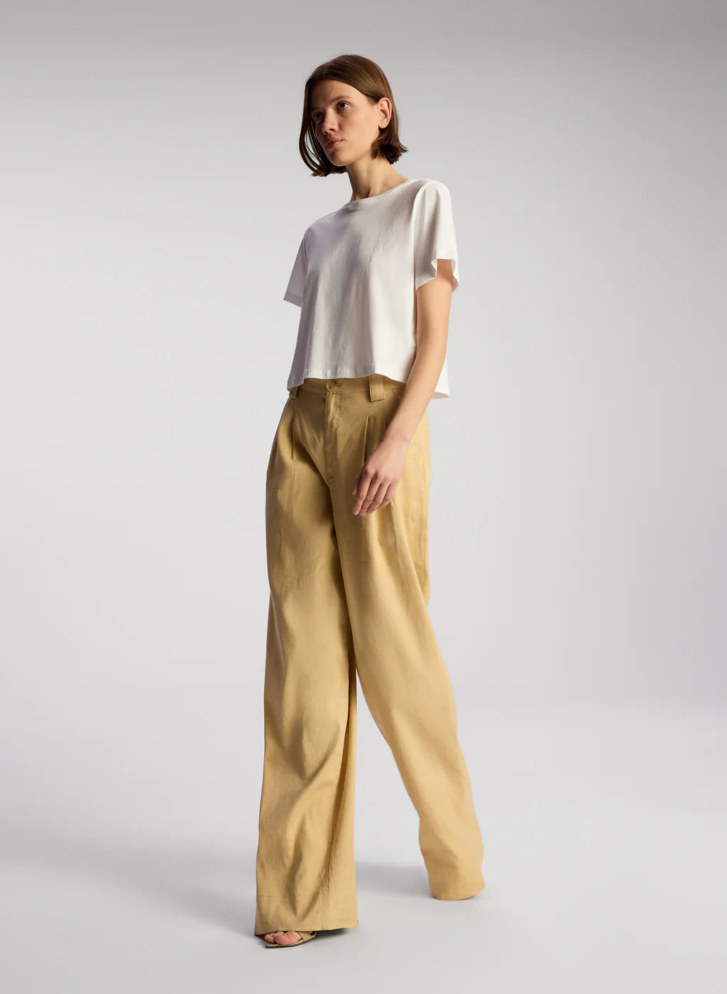 Julia Cotton Jersey Tee - White by A.L.C — view 3