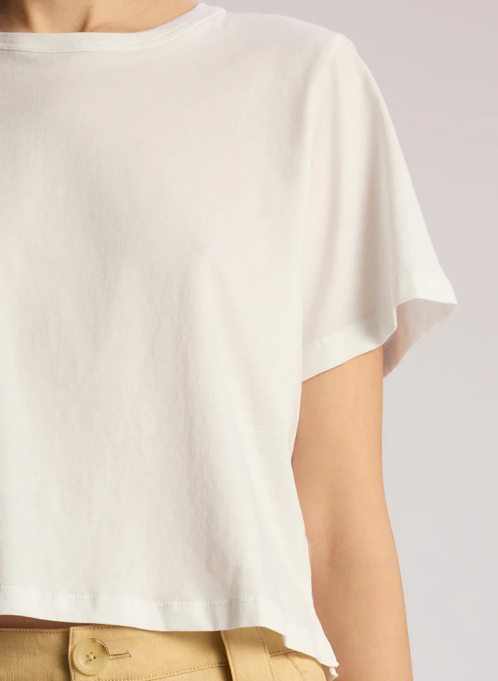Julia Cotton Jersey Tee - White by A.L.C — alternate view