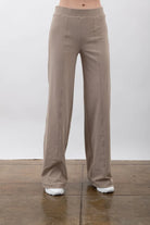 Rubie Tech Stretch Pull Up Wide Pant - Desert by Elaine Kim | 25 South Boutiques