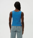 Sloan V Neck Tank - Ocean by Michael Stars — view 4