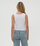 Sloan V Neck Tank - White by Michael Stars — view 4