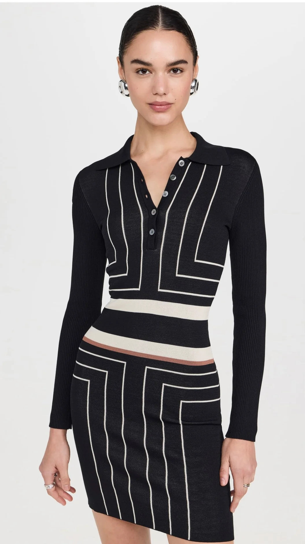 The Debra Dress - Black Border by Solid & Striped — alternate view