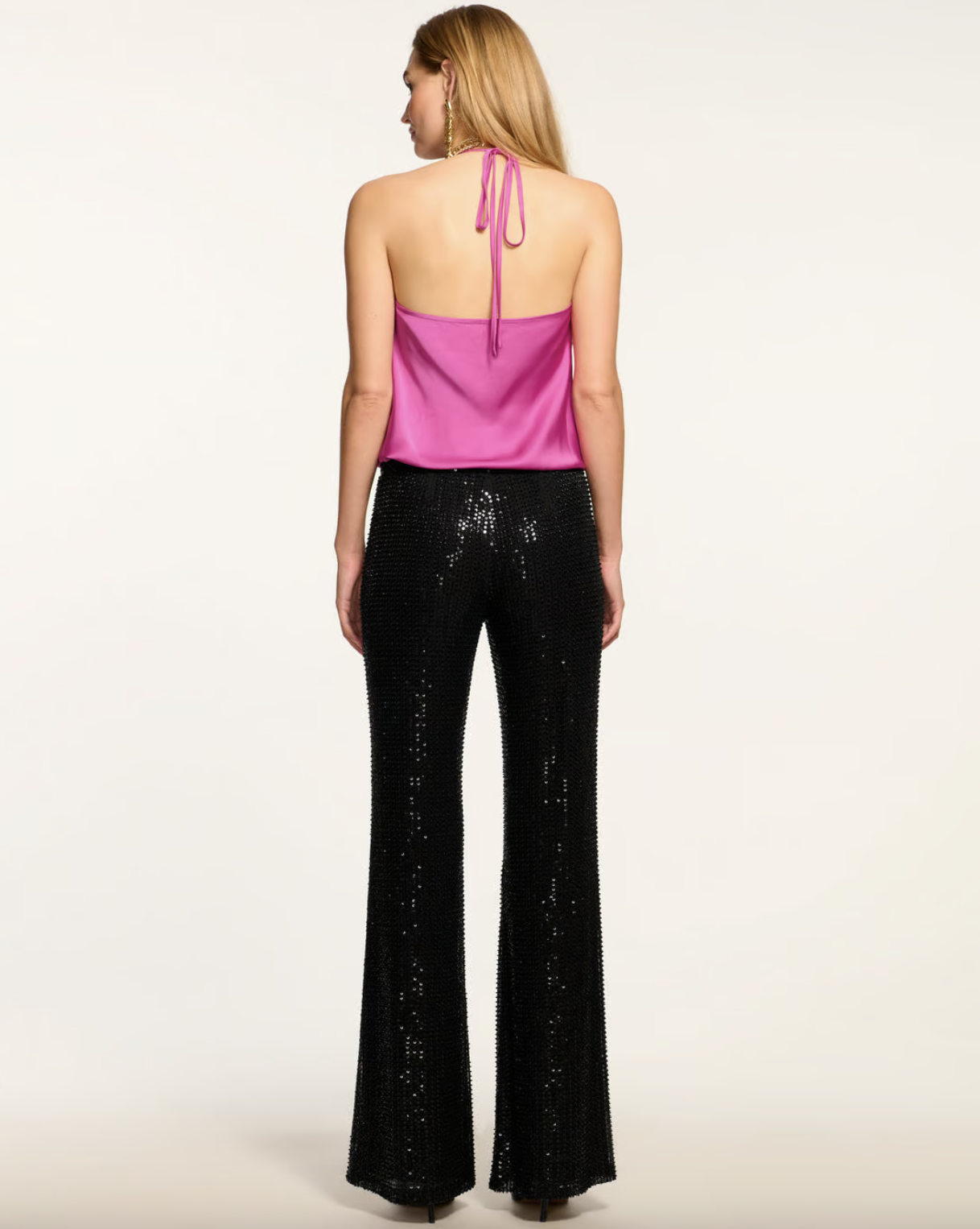 Olivian Beaded Trosuers - Black Mesh by Ramy Brook — view 4