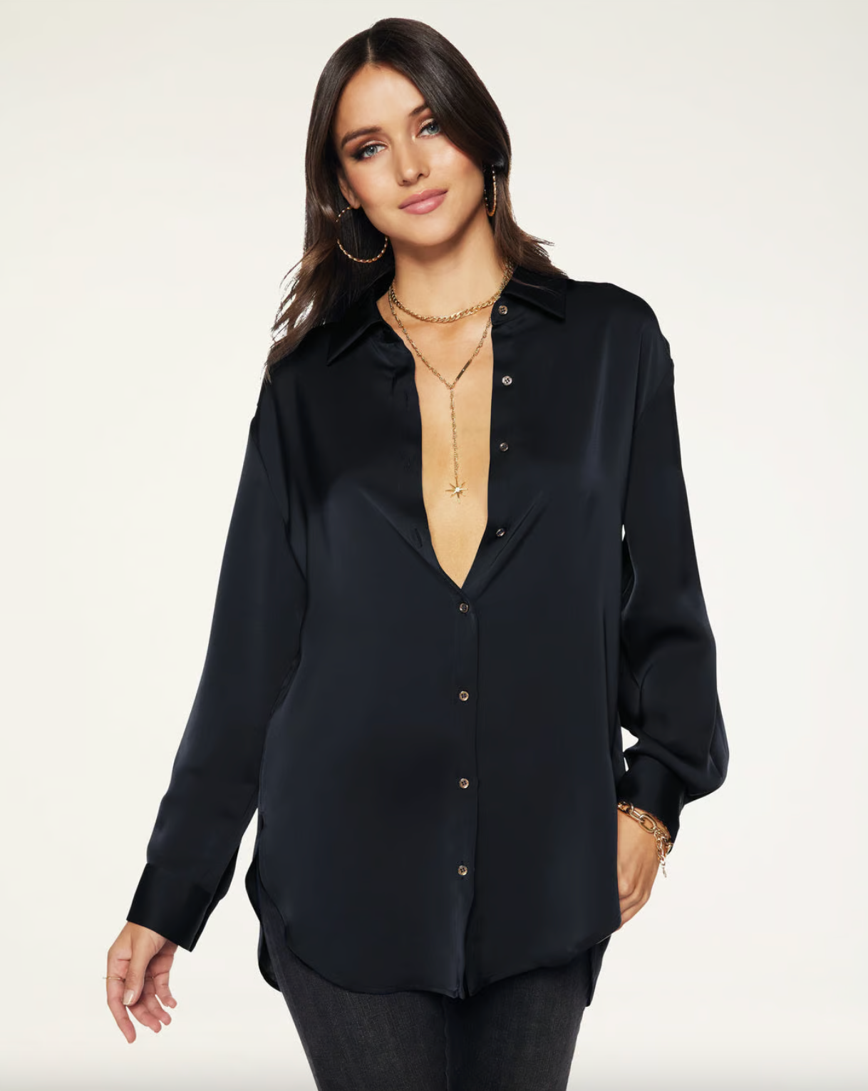 Kolby Button Up Blouse - Black by Ramy Brook | 25 South Boutiques