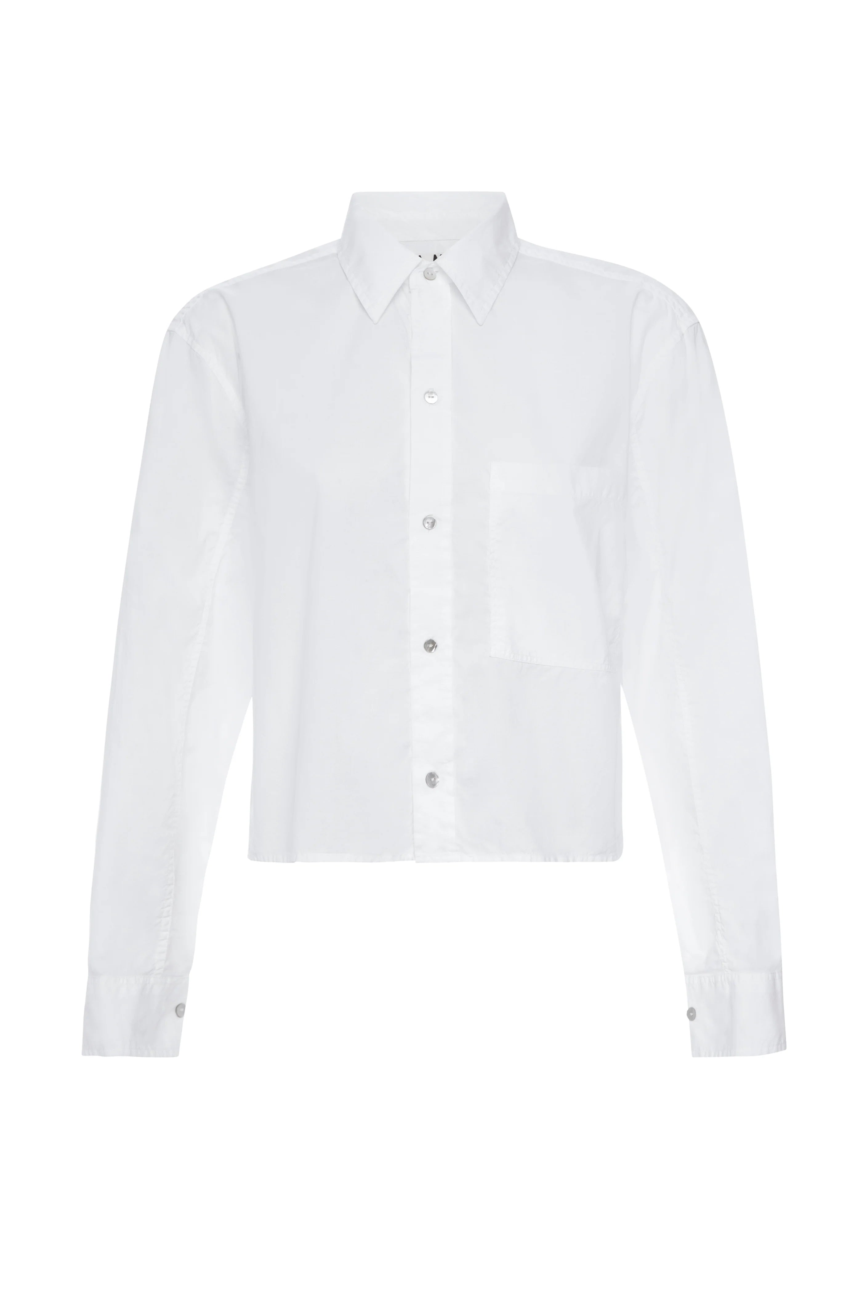 Ruth Crop Shirt - White by AMO — view 4