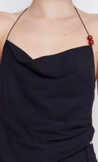 Desiree Halter Top - Black by Bec & Bridge — view 3