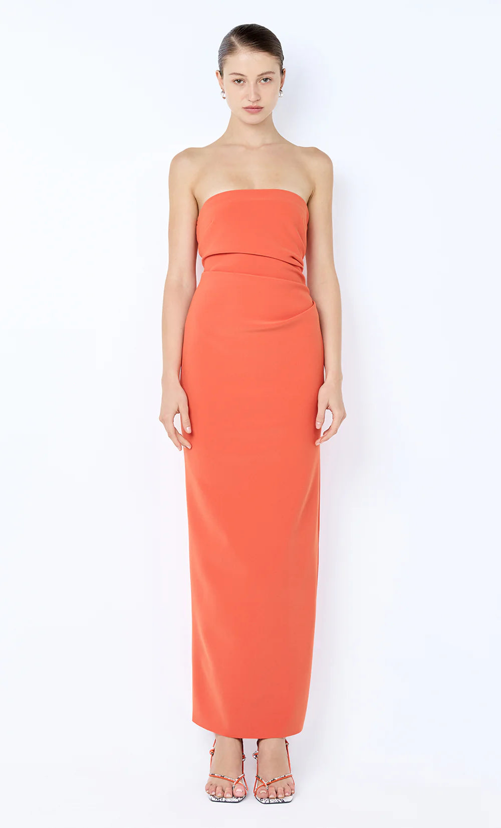Reina Strapless Maxi Dress - Orange by Bec & Bridge | 25 South Boutiques
