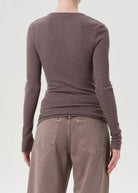 Delphi Slim Tee - Ceramic by AGOLDE — view 5