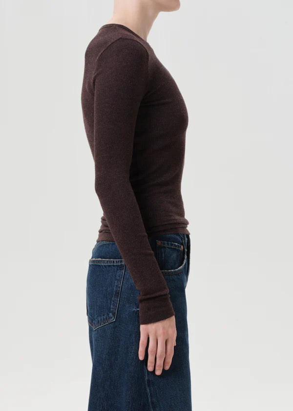 Delphi Slim Tee - Root by AGOLDE — view 3