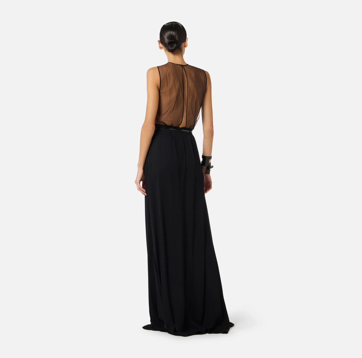 Red Carpet Full Milano Stitch Knit Dress - Black by Elisabetta Franchi — alternate view