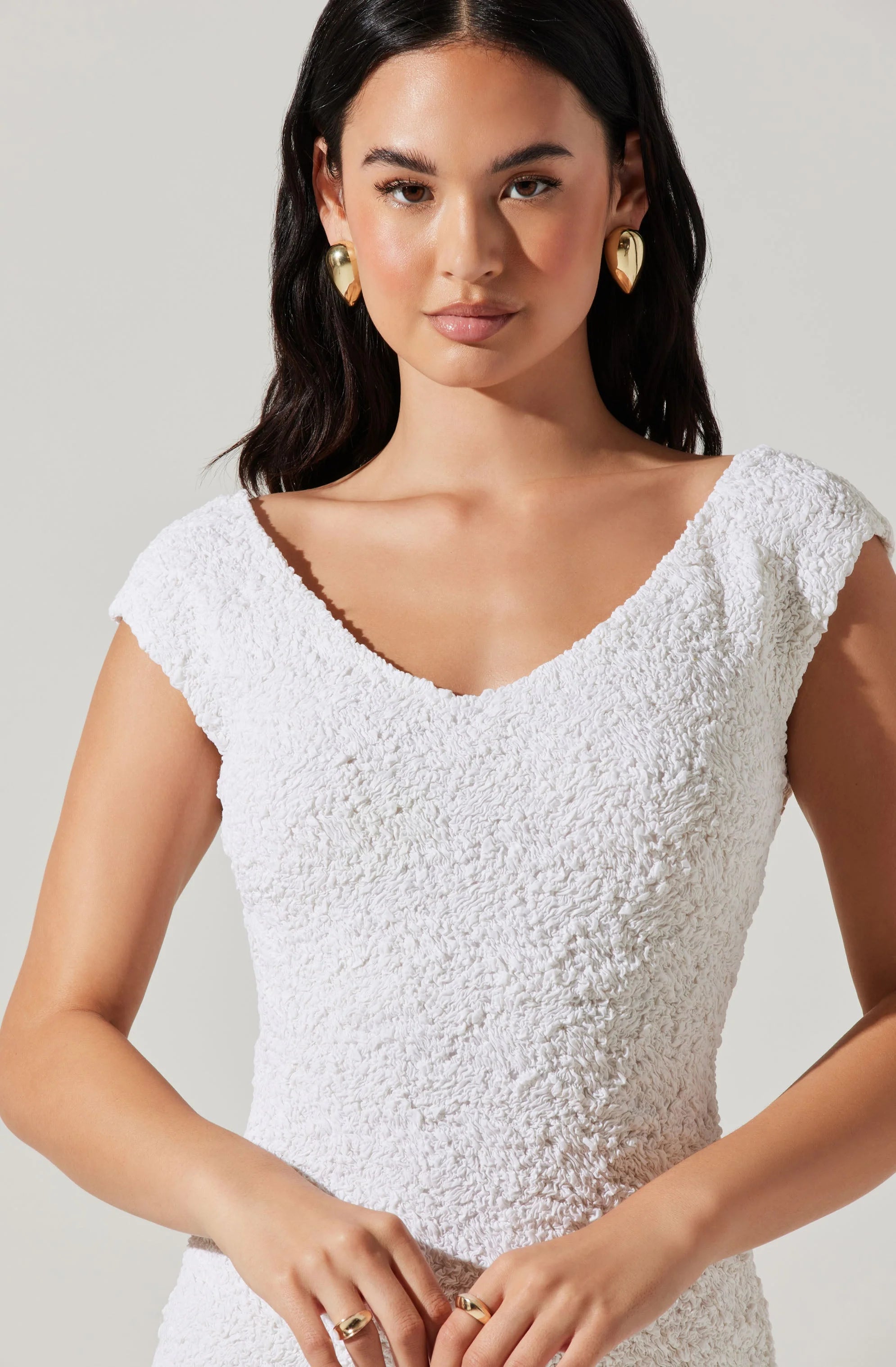 Odelle Mini Bodycon Dress - White by ASTR the Label — alternate view