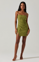 Isadora Draped Minidress - Green by ASTR the Label | 25 South Boutiques