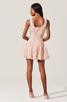 Fable 3D Floral Bubble Dress - Blush by ASTR the Label — view 3