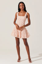 Fable 3D Floral Bubble Dress - Blush by ASTR the Label | 25 South Boutiques
