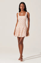 Fable 3D Floral Bubble Dress - Blush by ASTR the Label — view 4