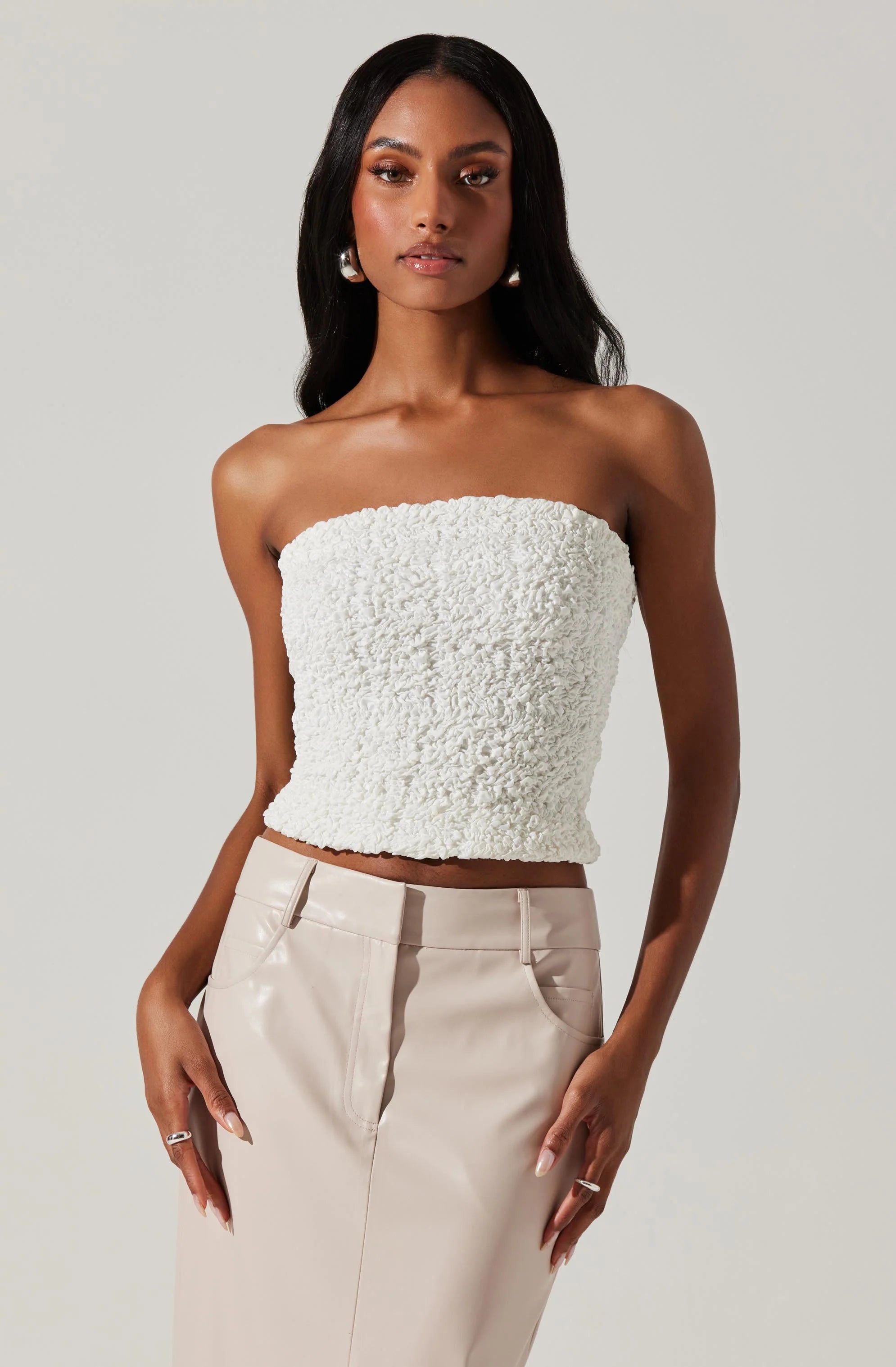 Cinna Tube Top - White by ASTR the Label | 25 South Boutiques