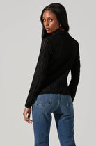 Iryna Sheer Textured Top - Black by ASTR the Label — view 3