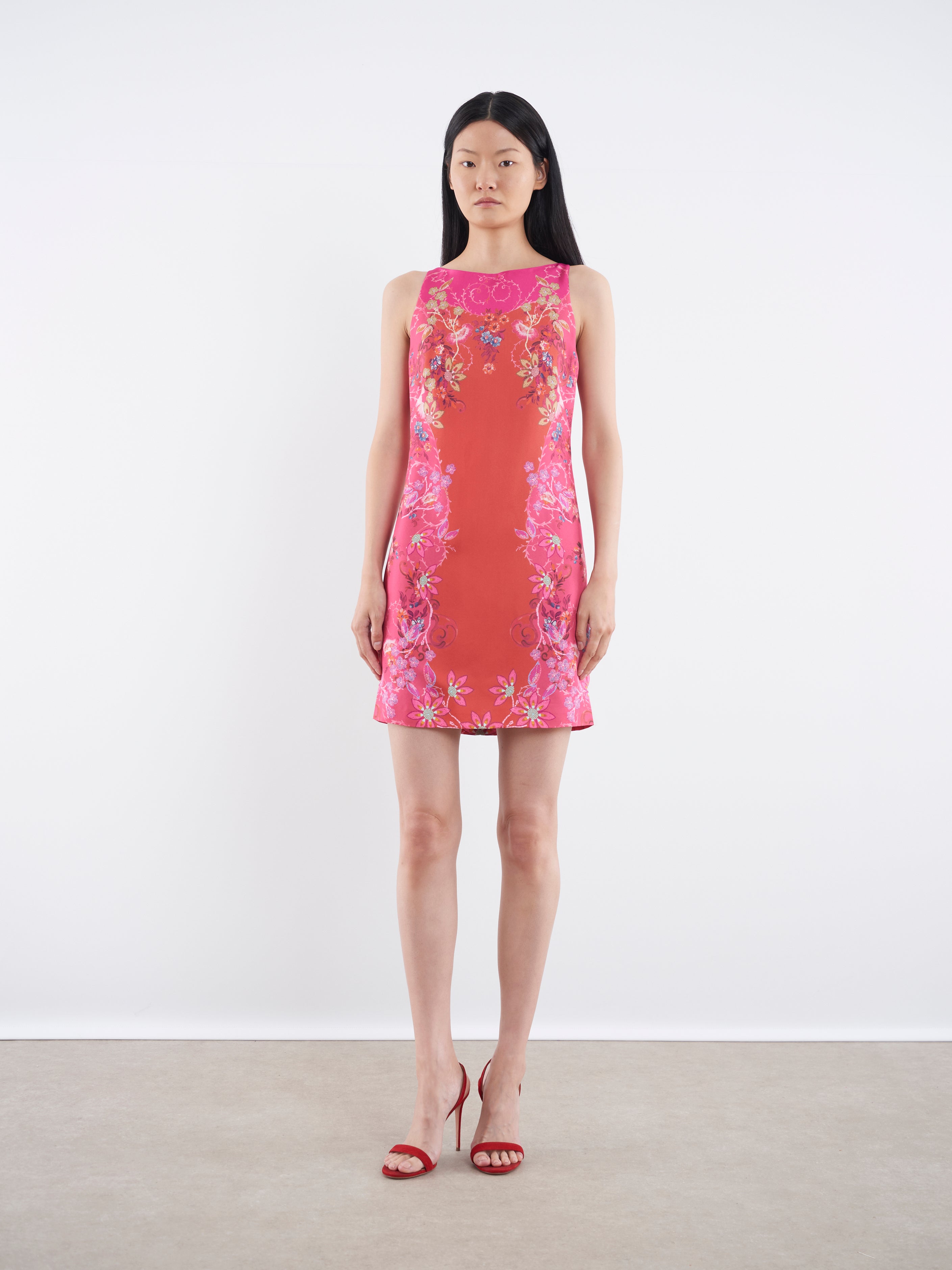 Alba Silk Dress - Piazza Print by Saloni | 25 South Boutiques