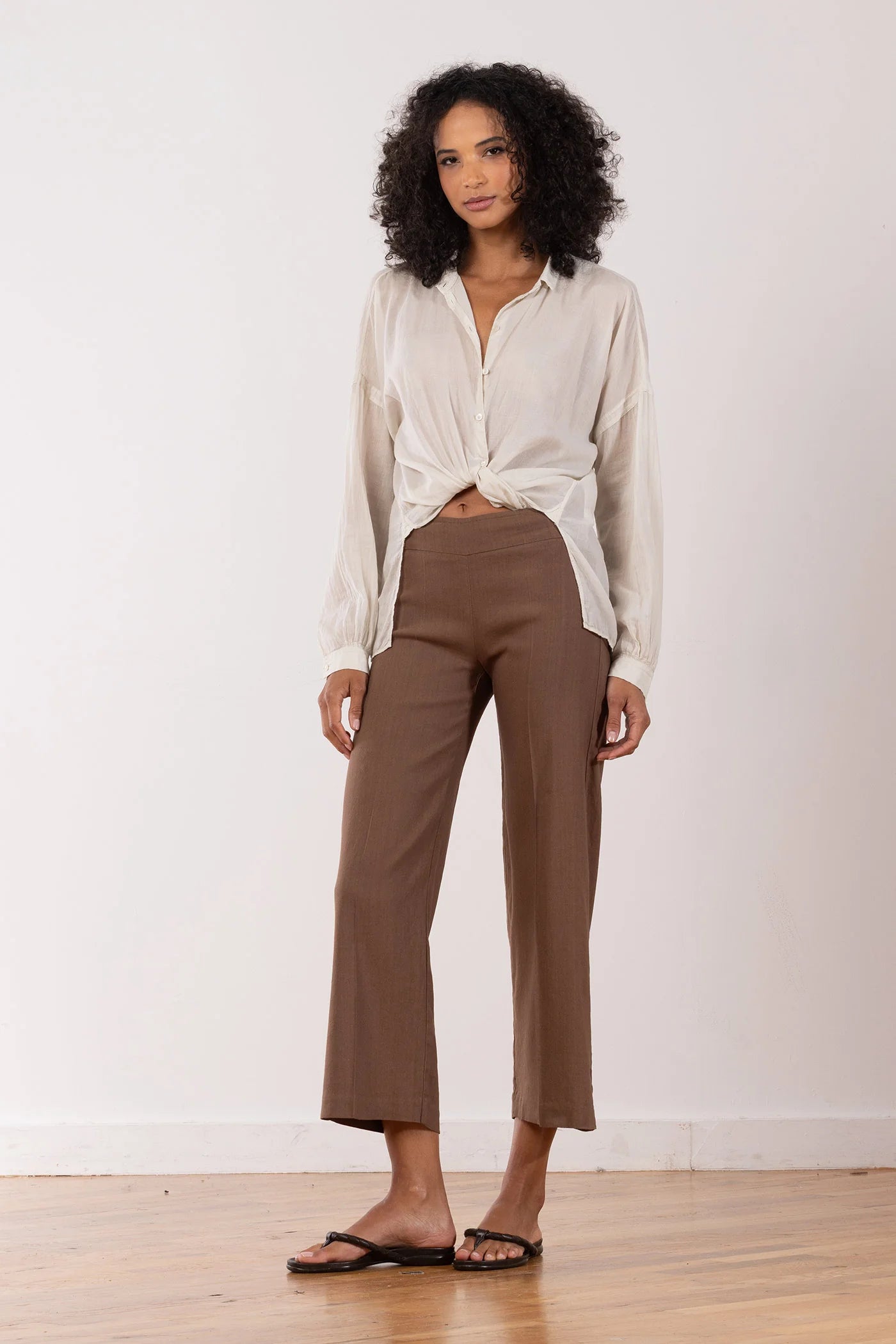Alex Linen Pant - Cognac by Avenue Montaigne | 25 South Boutiques