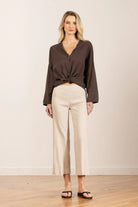 Alex Linen Pant - Oatmeal by Avenue Montaigne | 25 South Boutiques