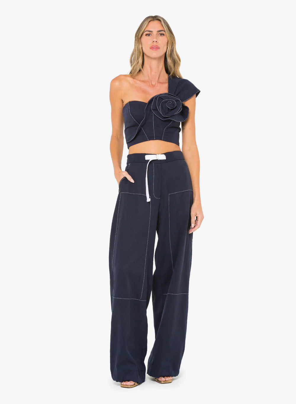 Jill Trousers - Navy by Just Bee Queen — alternate view