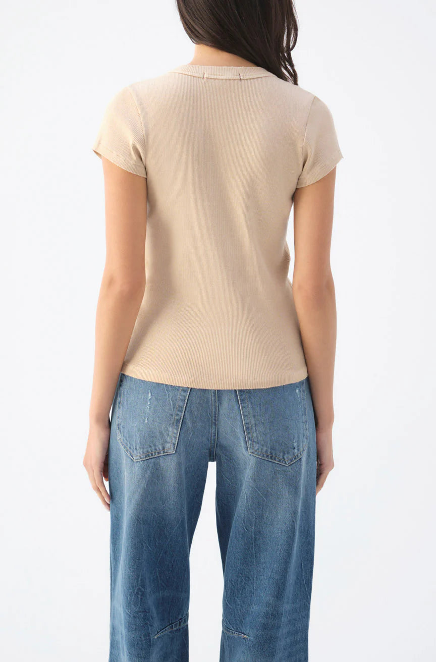 Amour Rib Tee - Camel — view 3