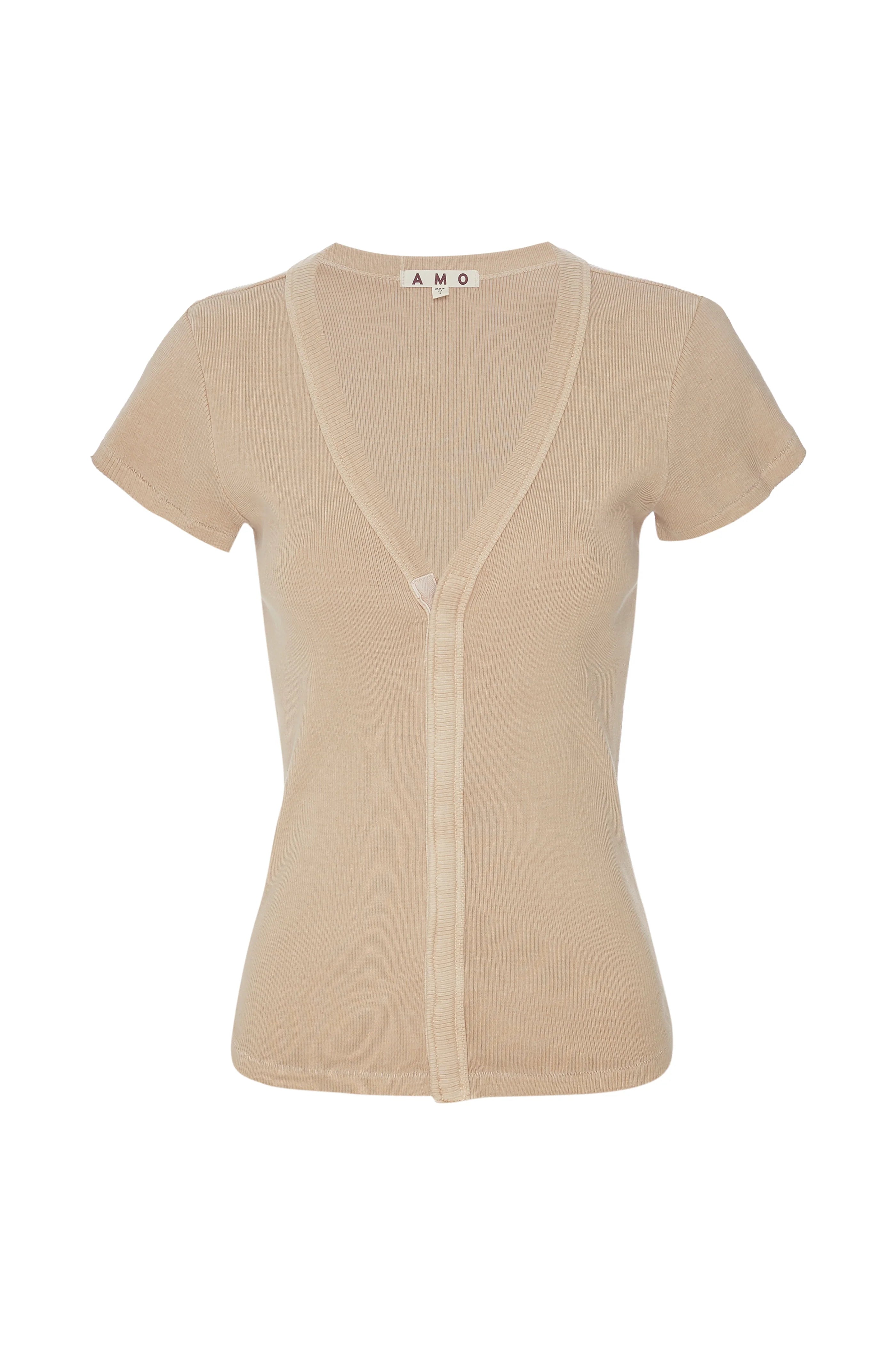 Amour Rib Tee - Camel — view 4