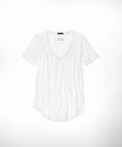 Slub Jersey Classic V-Neck Tee - White by ATM — view 3