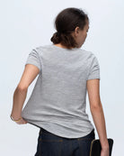 Slub Jersey Classic V-Neck Tee - Heather Grey by ATM — view 3